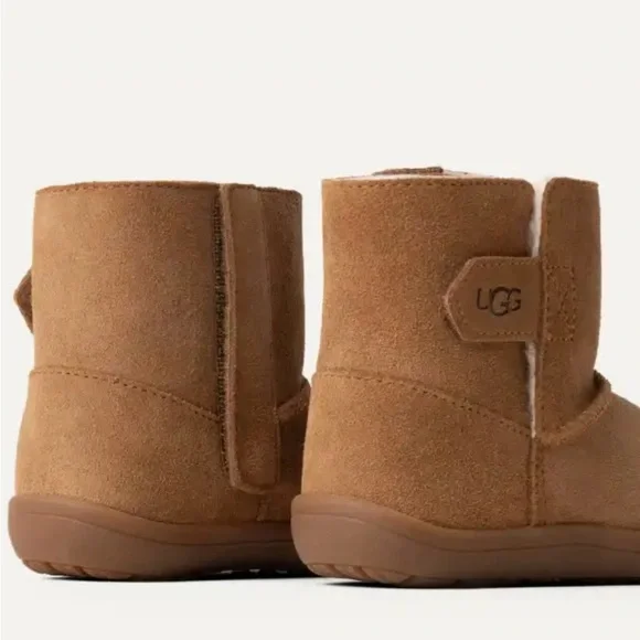 UGG Kids Brown Suede Boots - Picture 2 of 5